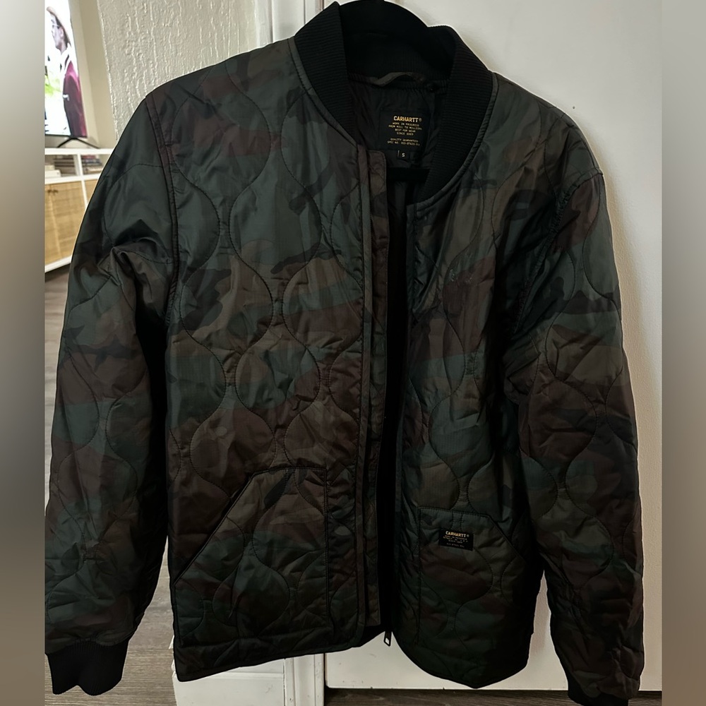 Carhartt Green and Brown Bomber Jacket